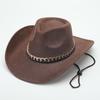 European and American New Accessories with Curved Brims Western Cowboy Hat Top Hat Tibetan Retro Jazz Hat Felt Hat Wool Riding Hat