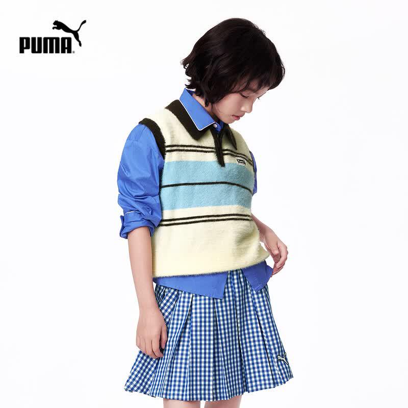 PUMA Girls' Polo Collar Sleeveless Vest
