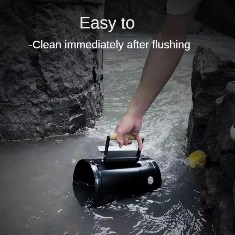 Charcoal Ignition Barrel Carbon Stainless Steel Rapid Fire Starter Can Outdoor Chimney Starter for Camping Cooking Barbecue BBQ