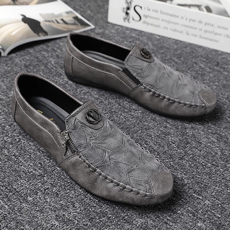 Fashion Autumn Men Casual Shoes Leather Mens Loafers Shoes Zapatos Breathable Driving Shoes Slip On Boat Shoes Mocassin Homme