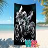 Customizable personalized beach towels Kawasaki themed designs.Suitable for the beach, yoga, sports;ideal as beach accessories