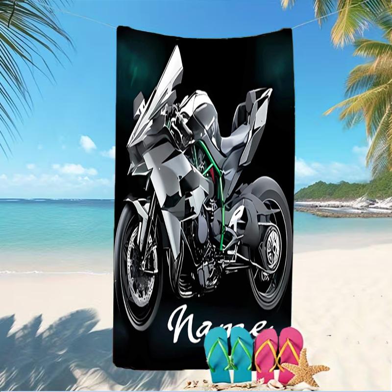 Customizable personalized beach towels Kawasaki themed designs.Suitable for the beach, yoga, sports;ideal as beach accessories