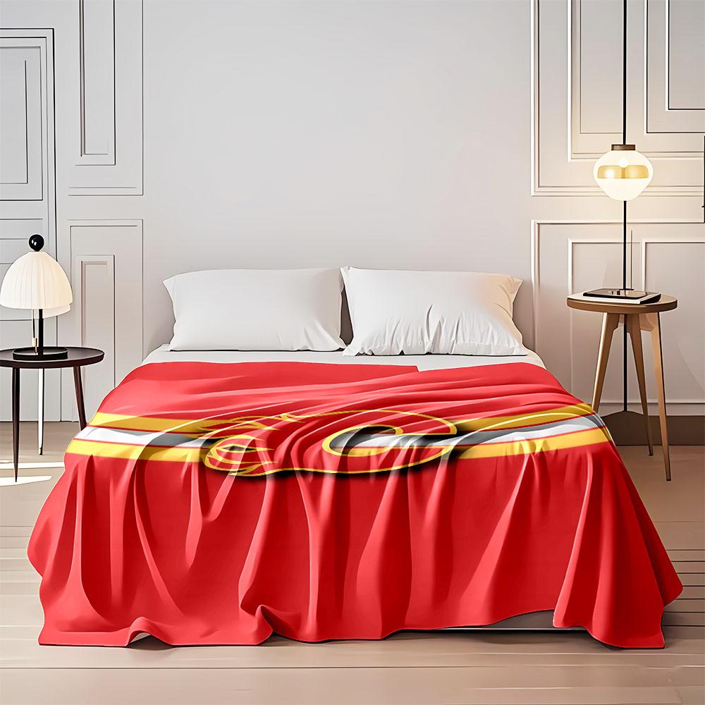 Red Flaming "C" Logo Blanket print blanket soft and cozy perfect for the living room bed sofa or a nap,gift