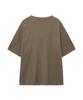 WEST GRAND BOULEVARD Oversized Waffle Henley Neck Short Sleeve T-Shirt Dark Brown