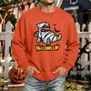 Men's Halloween Printed Long Sleeve T-Shirt Unisex Crewneck Casual Sports Top