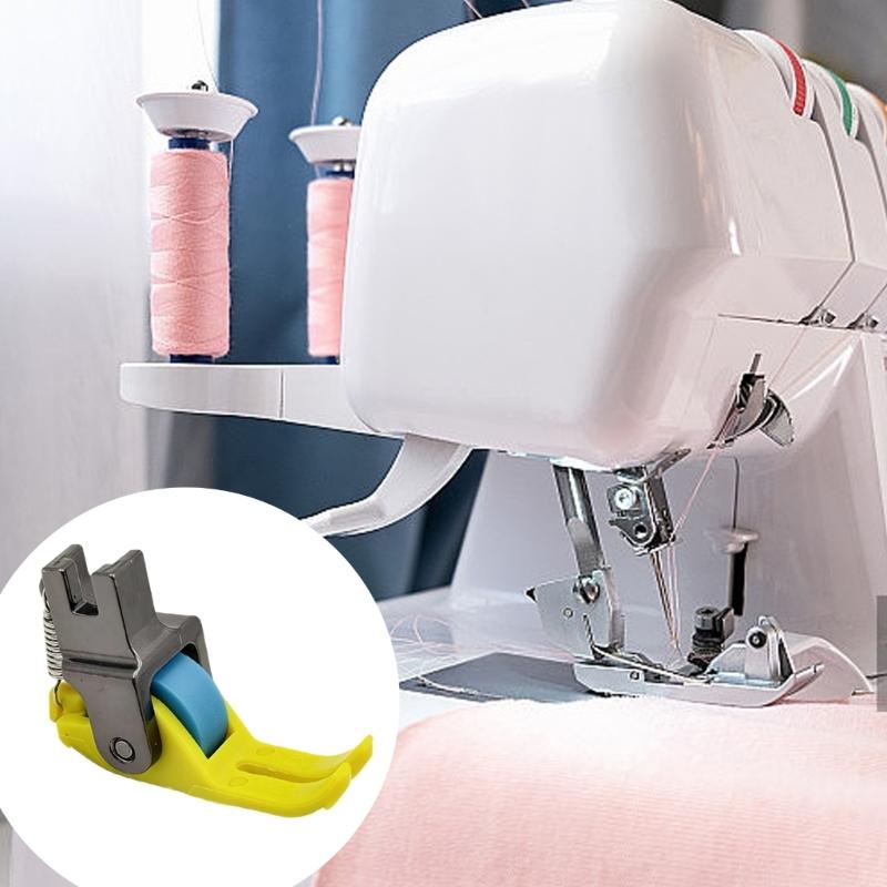 2Pcs Replaceable Flat Car Roller Presser Foot Sewing Machine Accessory for Shirts Curtains Canvas Fabric Leather Sewing