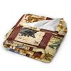 DND D&D Dragon Retro Super Warm Blanket  Child Plush Bedding Throws Novelty Couch Bed Flannel Bedspread Sofa Bed Cover