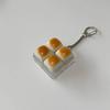 New Simulation Bread Key Decompression Light Key Chain Creative Mechanical Keyboard Button Decompression Fingertip Sensory Toys
