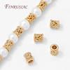 18K Gold Plated Brass Barrel Bead For Bracelets,Accessories For Beads,Metal Separator Beads,DIY Jewelry Making Supplies