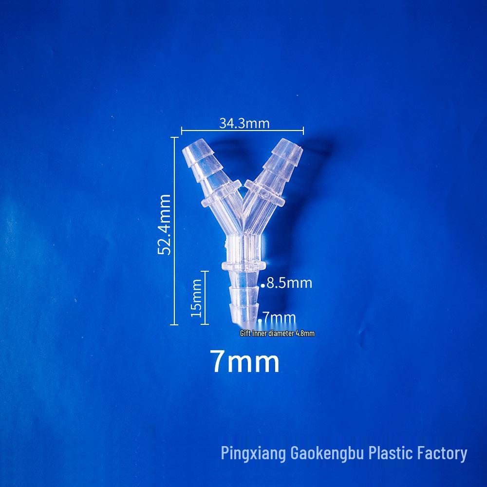 Transparenter Y-förmiger Kunststoff-T-Adapter für universelle Wasserleitungen