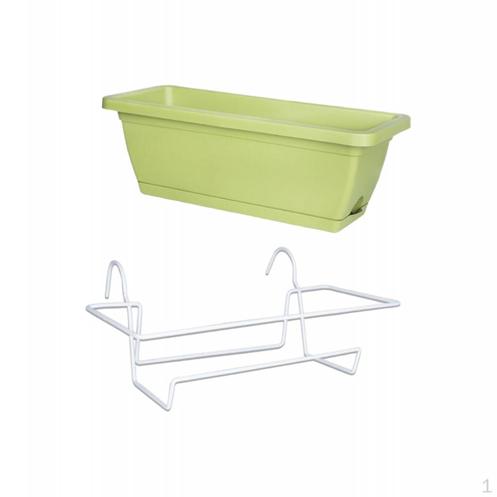 

Подвесной балконный ящик для цветов с кронштейном 43x19x15 см, легкий многофункциональный, для оконного ящика White Rack