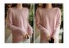 New Women's 100% Wool Cable Knit Round Neck Sweater, Loose Fit, Rolled Hem, Autumn/Winter Pullover.