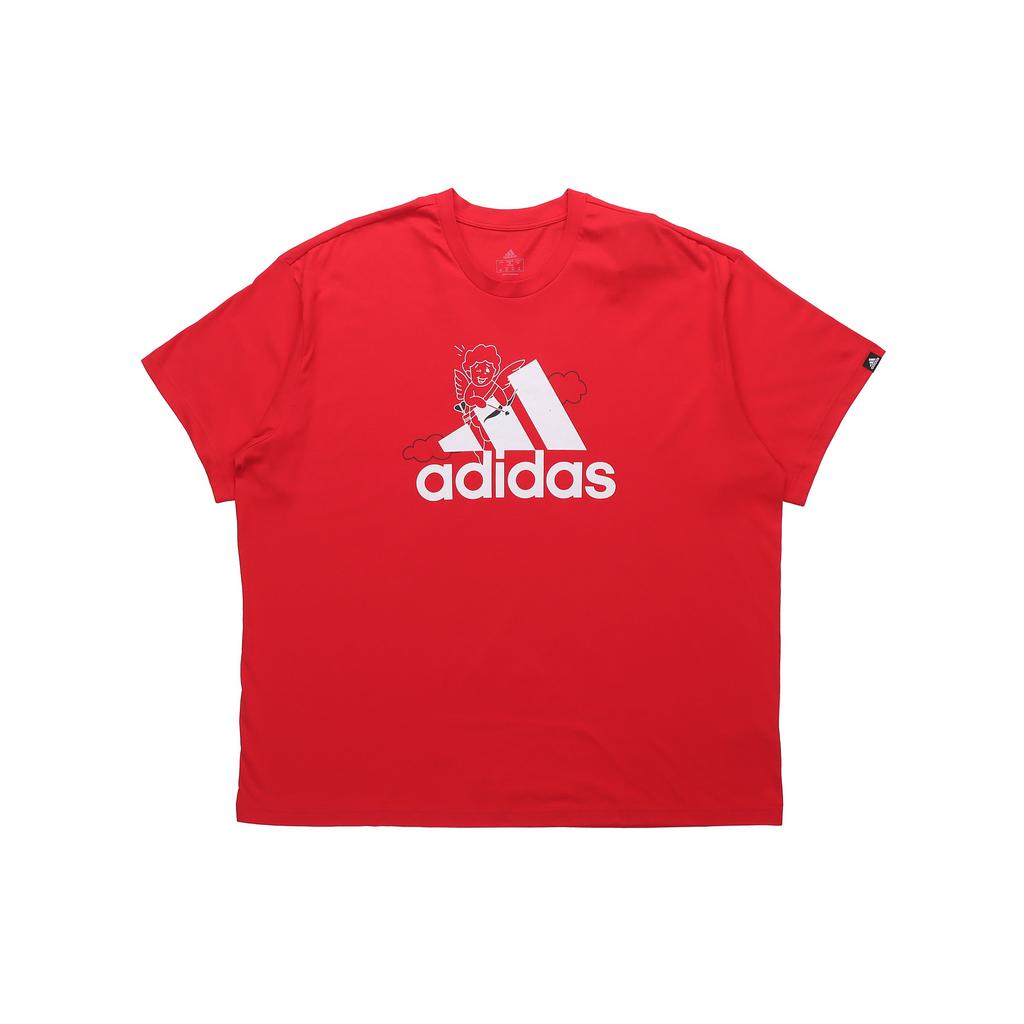Adidas Day T Shirts Unisex Scarlet Crew Neck Moderate Straight Fit GL3487