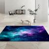 Galaxy Planet Print Floor Mat - Soft Rug for Living Room Bedroom Office Decor Machine Washable Space Theme Design Beautiful