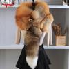 Lady Real Whole Fox Fur Scarf Women Winter Party Luxury Furry Scarves Natural Fur Collar Super Big Warm Soft Shawl Accessories