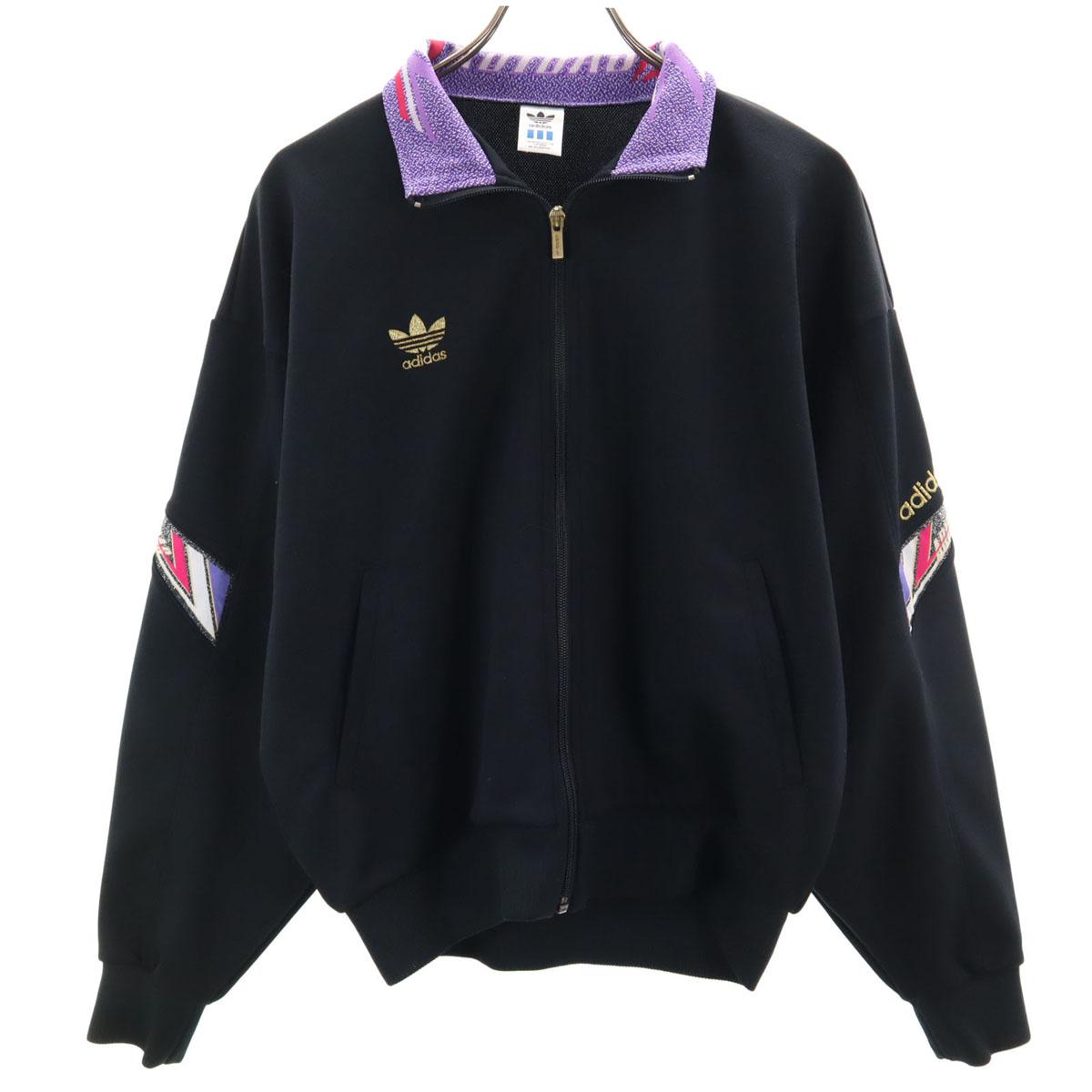 

adidas винтажная куртка для тренировок 80-х годов с вышитым логотипом Трилистника, джерси Descente, мужская, б/у