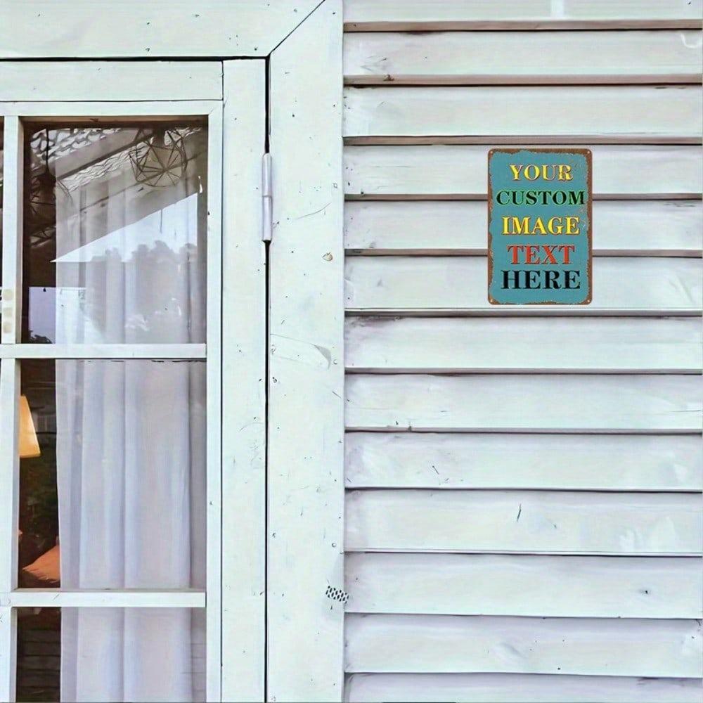 Personalized Metal Tin Sign Custom Wall Art Vintage 12x8 Inches Rustic Plaque Kitchen Decor Home Cafe