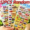 Children Cartoon Vehicle Stickers Engineering Car Traffic Police Fire Truck Stationery Sticker DIY Bubble Stickers for Kids