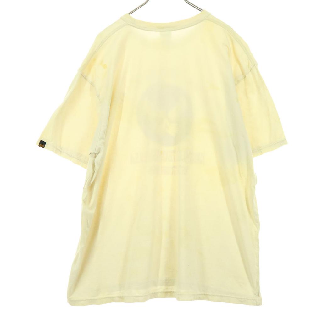 ALPHA INDUSTRIES INC T-shirt a maniche corte stampata 2L gialla da uomo Usata
