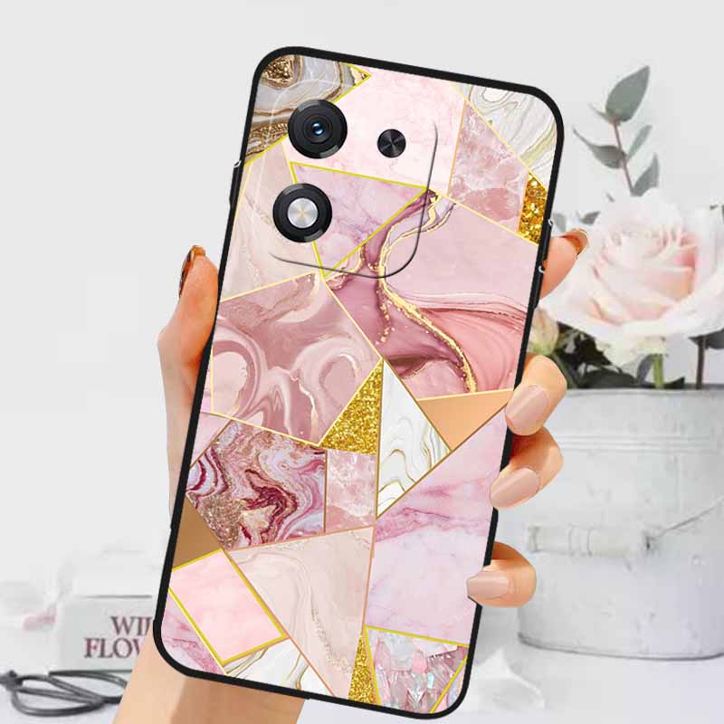 For Honor X70i 5G Case Luxury Marble Silicone Soft Phone Covers for Honor X70i 5G Protective TPU Back Shells ABR-AN00 Coque Capa