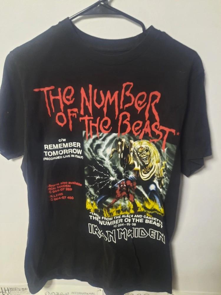 Мужская футболка Iron Maiden Number of the Beast Eddie Panel Burst Slim Fit Унисекс M