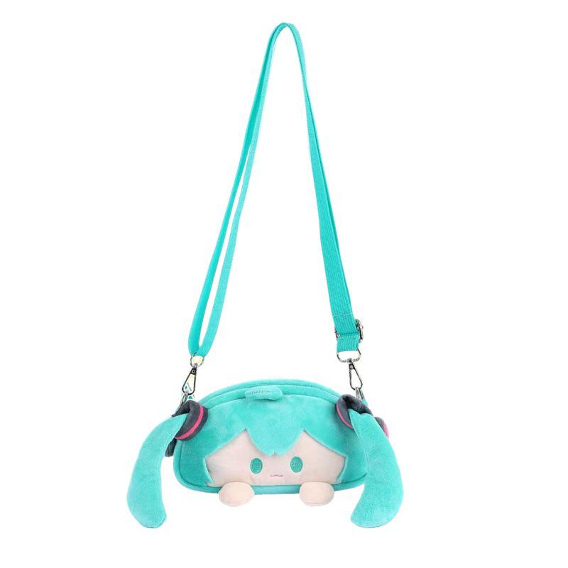 

Hirobo Hatsune Miku Plush Crossbody Pencil Case - Sweet Fun Moe Series, Super Kawaii, Large Capacity