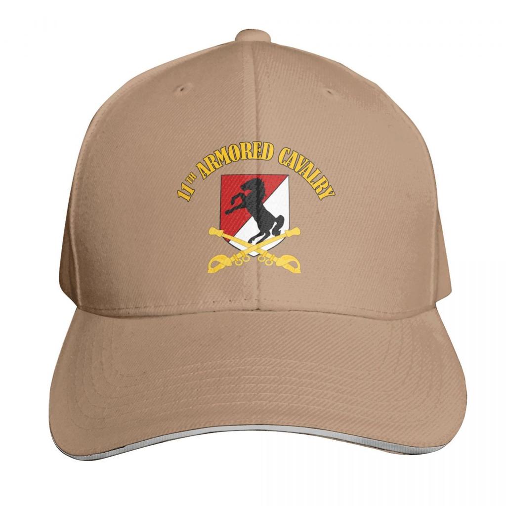 Th Armored Cavalry Veteran Baseball Cap Cotton Twill Breathable Contrast Two Tone Brim Snapback Flat Bill