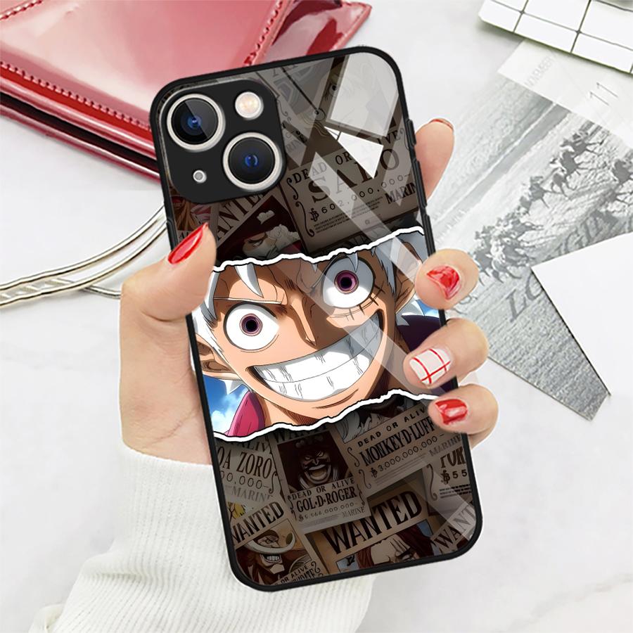 

OneS P-ieceS LuffyS Case for iPhone 17 Pro Max 8 Air 15 Plus XR 14 12 11 13 16 Glass Phone Cover iPhone 12