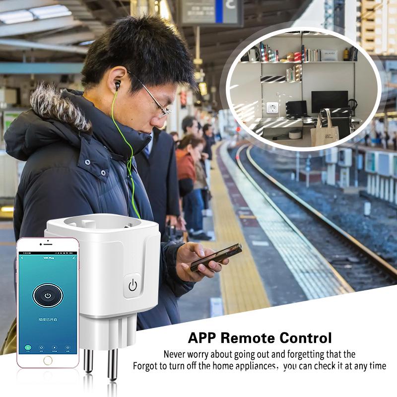European Standard WiFi Smart Socket with Google Alexa/Alice Voice-Controlled Timing