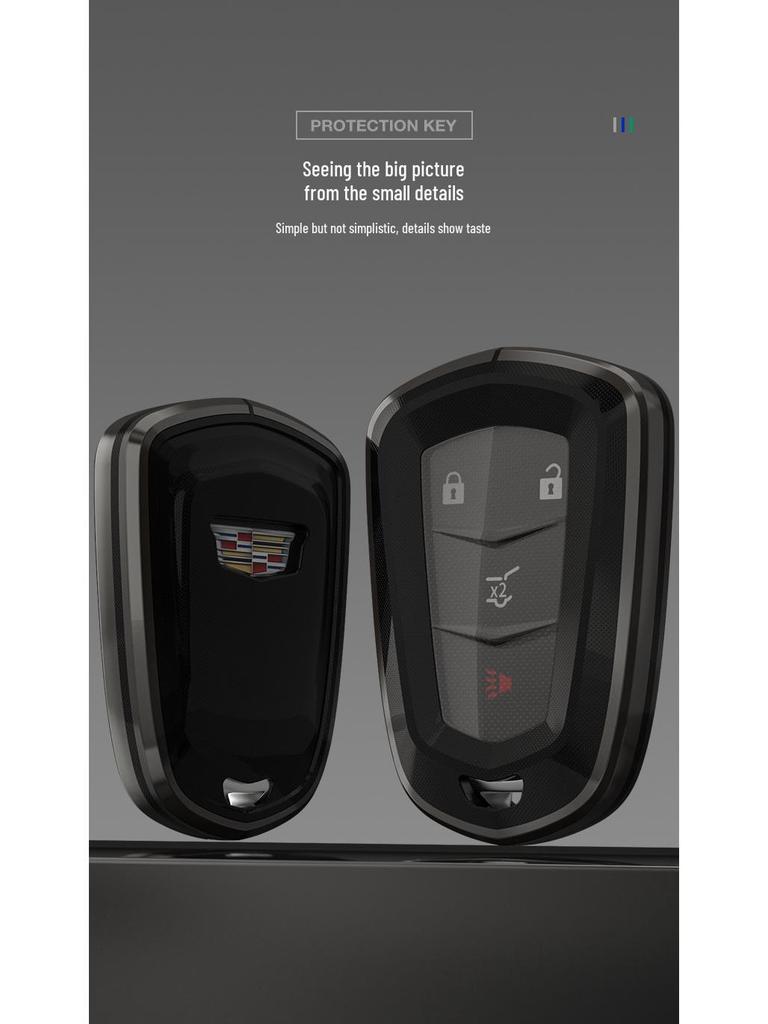 TPU Full-Cover Key Fob Shell for Cadillac XT5, CT5, XT4, XT6, XTS, ATSL