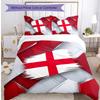 Set Biancheria da Letto Stampata Calcio Inghilterra 3 Pezzi Copriletto Traspirante Accogliente come Regalo per la Casa Nuova o per le Feste
