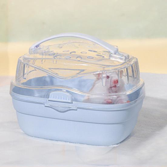 Hamster Carrier Cage with Water Bottle Portable Small Animal Travel Cage Plastic Clear Guinea Pig Carrying Case for Dwarf Hamsters Chinchillas