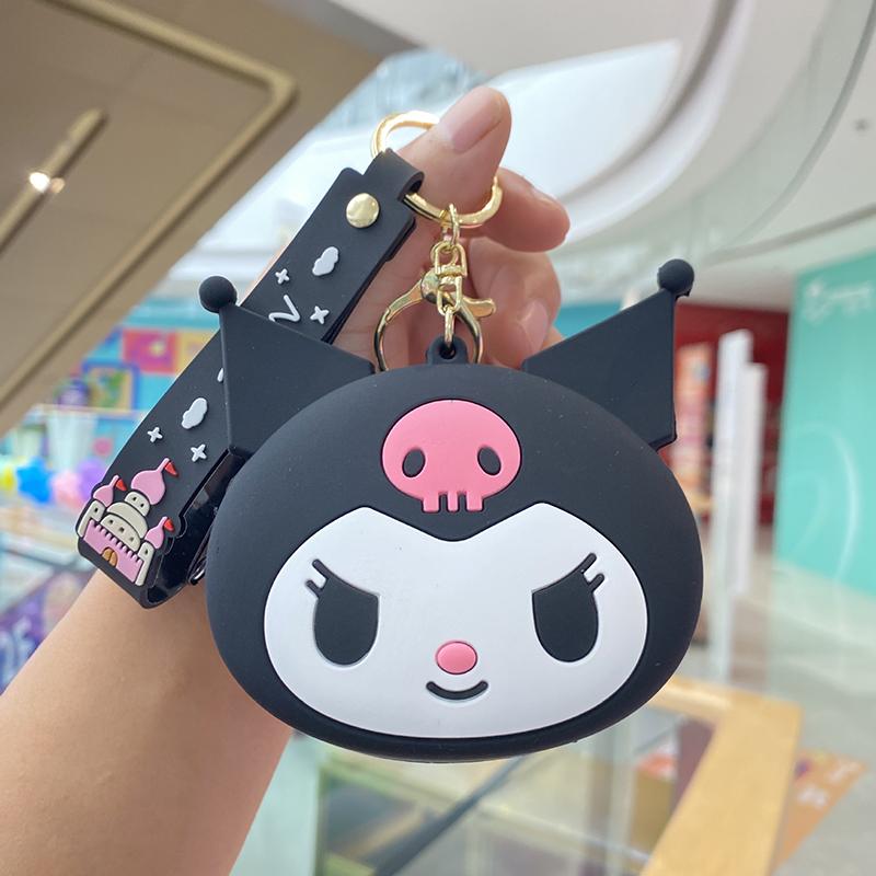 Кавайная Sanrio Хелло Китти Куроми Силиконовый кошелек для монет Киннаморолл Брелок Кошелек
