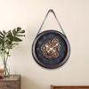 Industrial Style Belt Wall Clock Retro Silent Living Room Bedroom Decoration Clock Mechanical Gear Creative Wall Table Clock