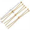 3Pcs/Lot Stainless Steel Slide Bracelets Adjustable Chains Bracelet with Rubber Beads for Jewelry Making Accessories