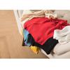 Blue Knit Vest Drawstring Waistband Design Ruffle Hem Sweet Women Pullover Sweater Simple Casual Sleeveless Coat Commuting Fall