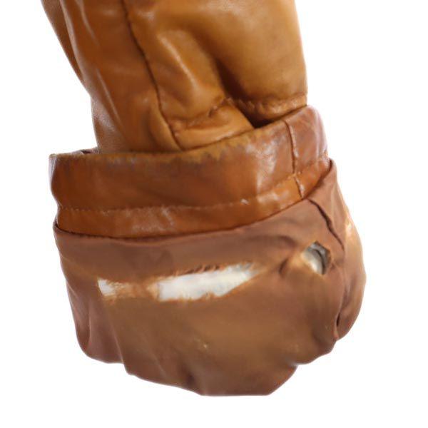 Aquascutum Sheep leather Lamb leather Down jacket 8F Brown Women Used