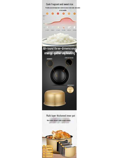 Nepřilnavý zesílený vnitřní hrnec rýžovaru, 2L/3L/4L/5L - Zdravý kuchyňský doplněk