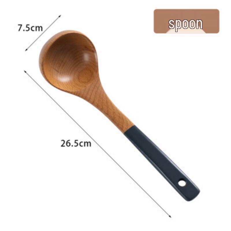 

ZISIZ Colorful Long Handle Spatula and Ladle Set