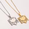 Collana con Ciondolo Aquila Albanese, Choker in Acciaio Inossidabile per Donna
