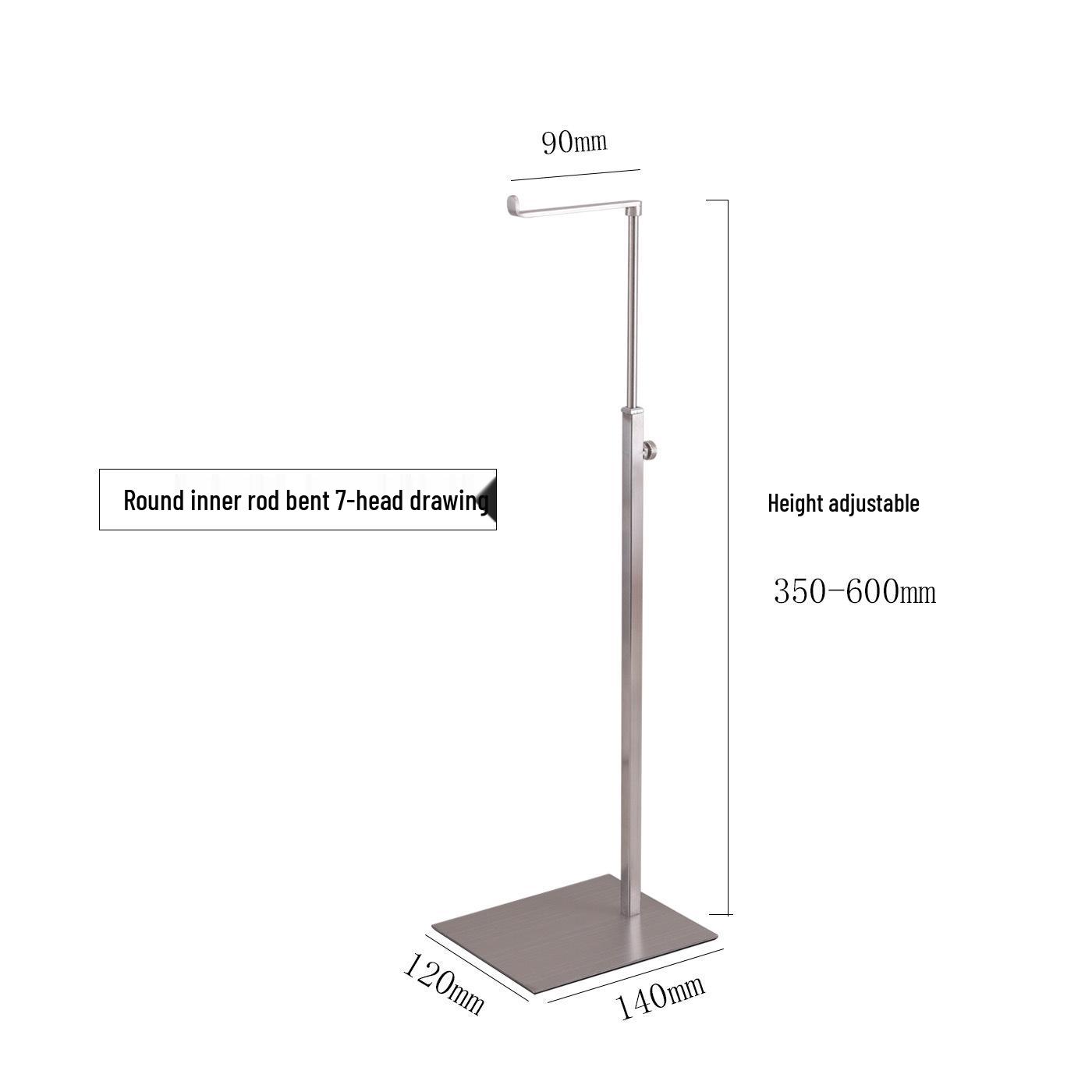 Adjustable Stainless Steel Handbag Display Stand with Gas Spring