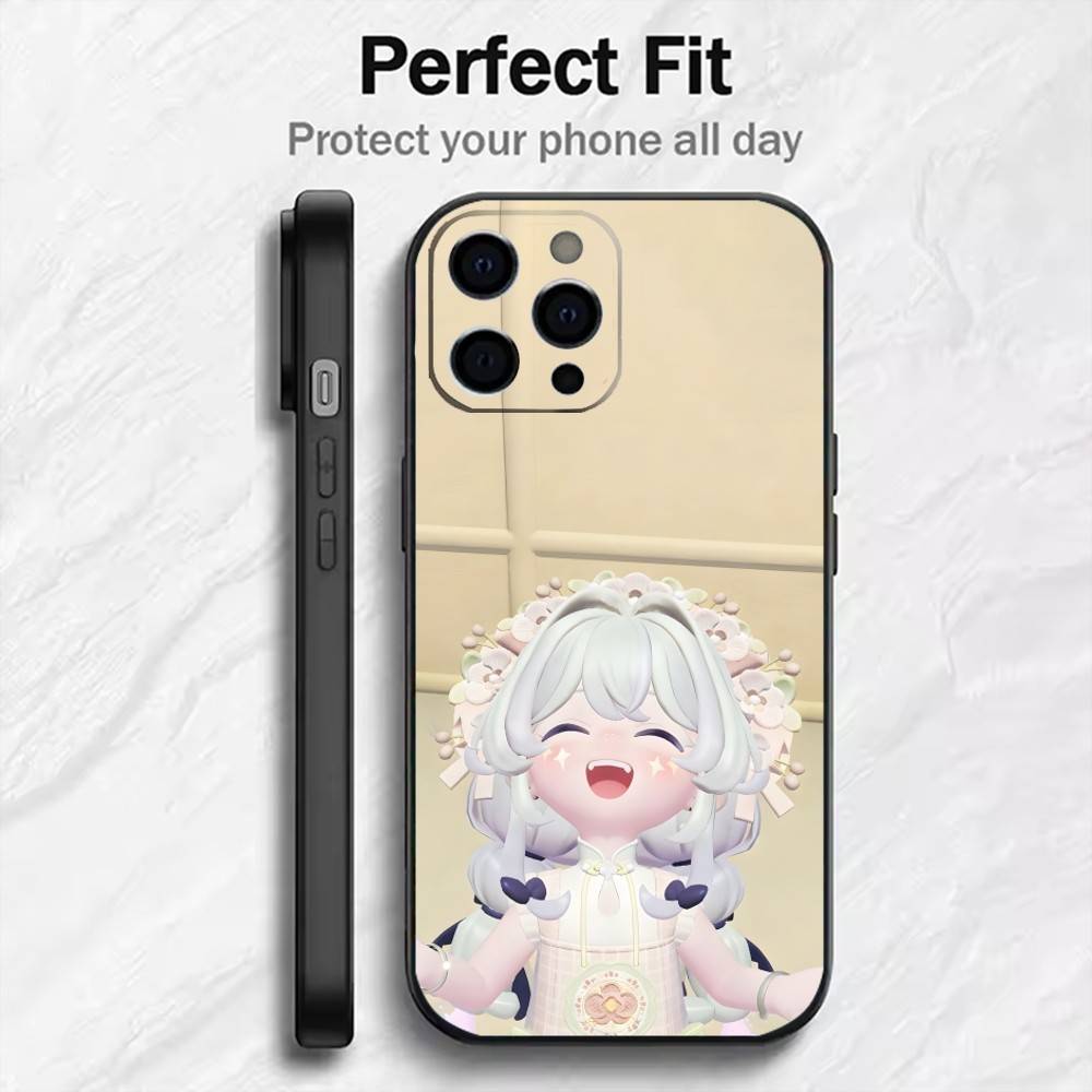 H-Heartopia Couples Print  Phone Case For iPhone17,16,15,14,13,12 Plus,Max Soft Silicone Black Cover