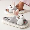 Fashion Cute Cartoon Slippers Women Men Spring Summer Shoes Breathable Cotton Linen Indoor Home Slides Couples House Floor Slipper