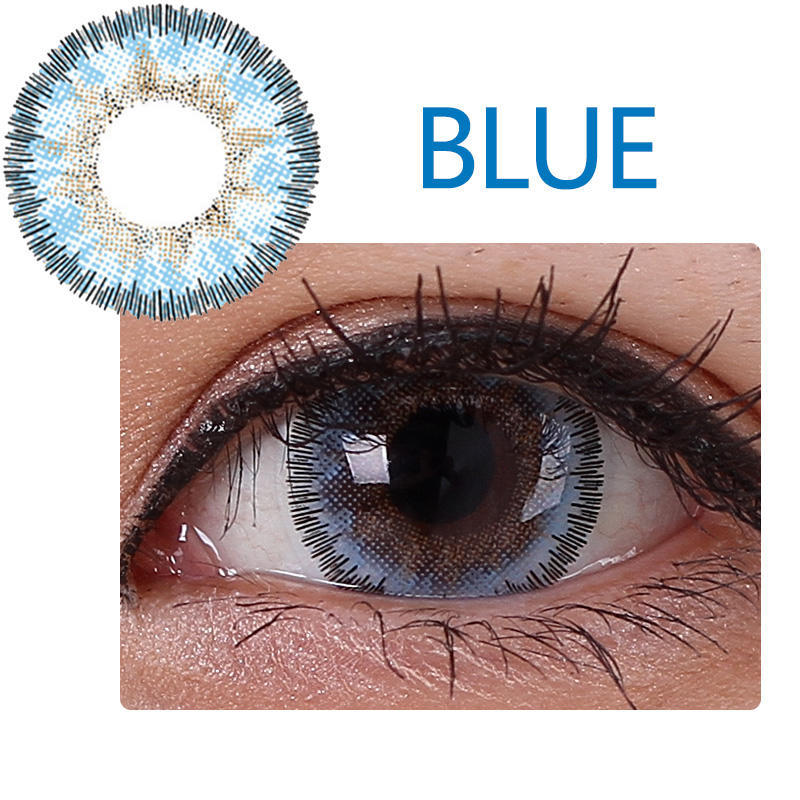 Очаровательный макияж глаз Красочные контактные линзы коричневый — фото 5