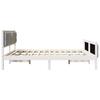 Bed Frame Light Grey 160 x 200 cm Solid Pine Wood