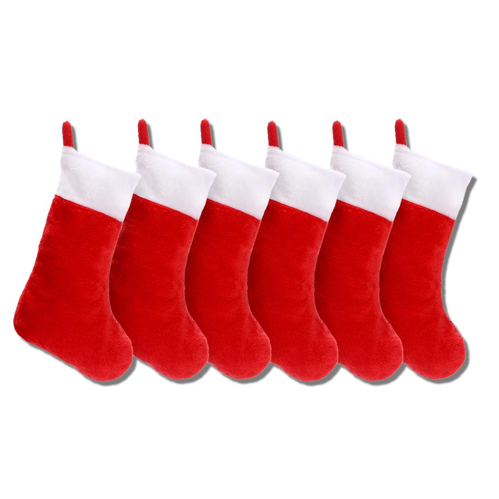 

6/10 шт. рождественские чулки плюшевые подвесные носки легкие портативные каминные украшения рождественская елка декор тип 1 17x42x24cm