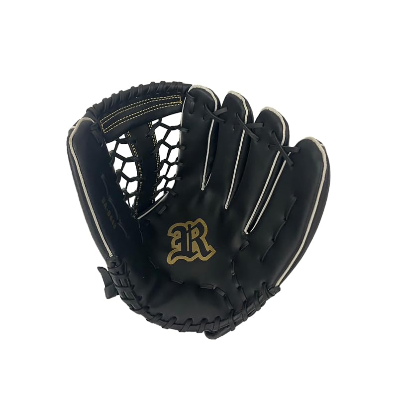 DB (DeeBee) Softball Glove, Right-Handed Throw, Adult Size, Suitable for Soft Baseball/Softball, All-Around Use, Black, 12.5 Inch, 6448