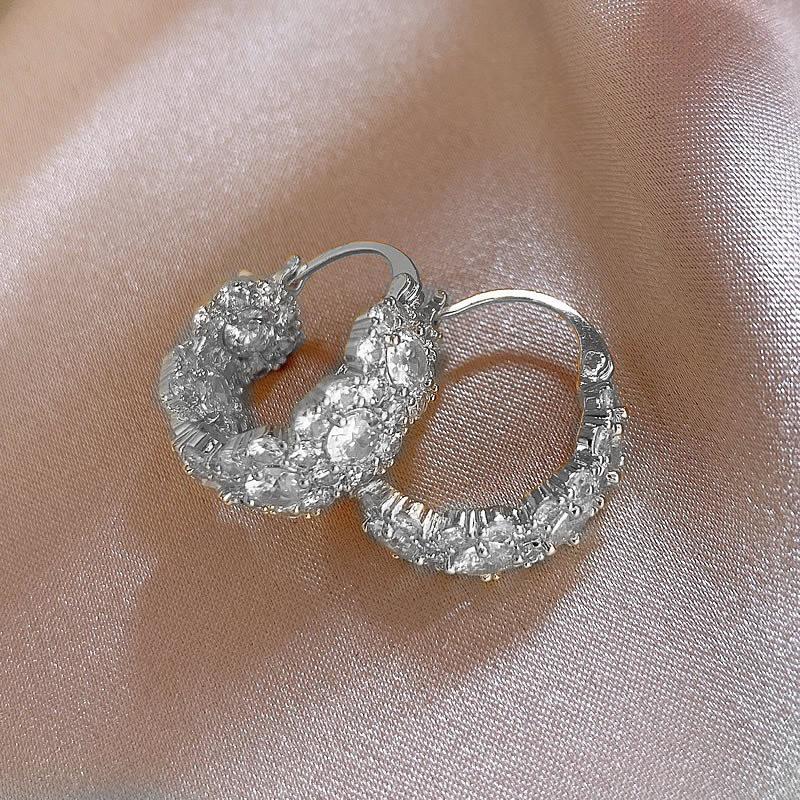 Elegant Rhinestone Ear Cuffs - Versatile Retro Luxury Design