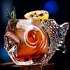 Creative 3D Transparent Fish Shape Bar Cocktail Glass Party Thick Heavy Lovely Smoothies Bowl Cup Cold Drink Tiki Glasses Mug