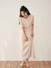 Plad Jour Jersey Long Skirt (Beige)